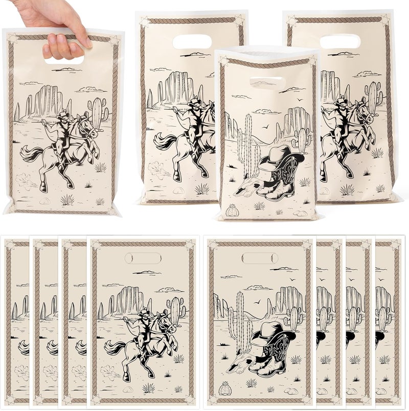 K1tpde Western Cowboy Goodies Bags - 50PCS First Rodeo Bachelorette Party Favor Gift Bags Bulk with Handle for Kids, Cowboy Ranch Western Birthday Party Decoration Wild West Baby Shower Supplies - Image 1