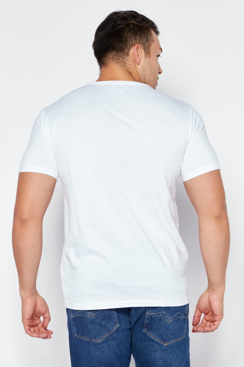 Scuderia Ferrari Men Sport Fit Short Sleeve Outdoor T-Shirts, White Combo - Image 4