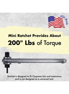 Generic Mfg Cm 13 Mini Ratchet 1 4 Drive Usa Made Stainless Steel Ratchet With 20 Tooth Gear And 18 Degree Working Arc  - Image 4