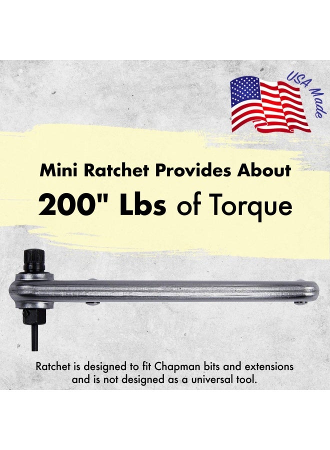 Mfg Cm 13 Mini Ratchet 1 4 Drive Usa Made Stainless Steel Ratchet With 20 Tooth Gear And 18 Degree Working Arc  - Image 4