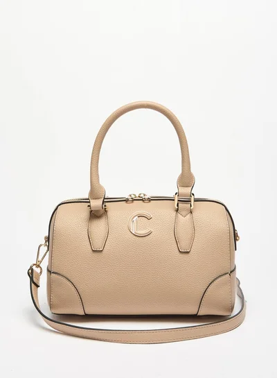 Le Confort Women's Textured Duffle Bag with Zip Closure and Double Handle