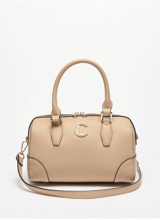 Le Confort Women's Textured Duffle Bag with Zip Closure and Double Handle  - Image 1