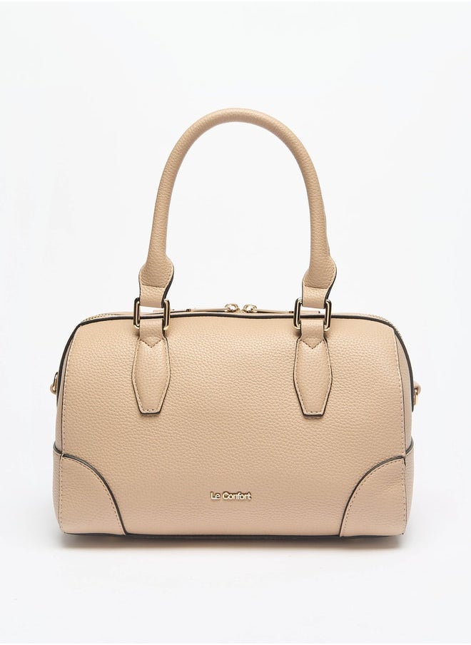 Le Confort Women's Textured Duffle Bag with Zip Closure and Double Handle  - Image 3