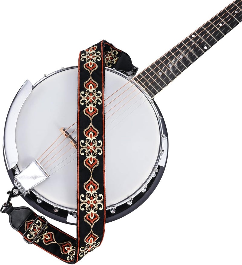 CLOUDMUSIC Banjo Strap Purse Strap Crossbody Guitar Strap For Shoulder Handbag With Gunmetal Hardware(Tribal Pattern) - Image 2