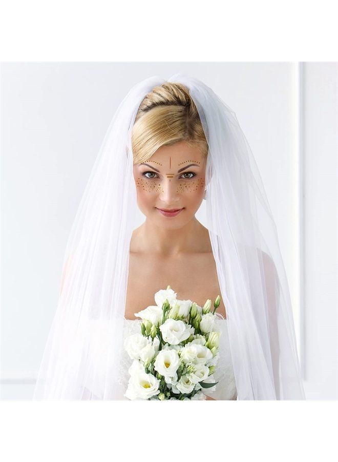 Kotbs Face Gold Temporary Tattoos, 11-Sheet Middle Size Metallic Temporary Face Tattoos for Women and 2-Sheet Large Face Decals Freckle Tattoo Stickers, Gold Face jewels Face Stickers for Festival Tat - Image 3