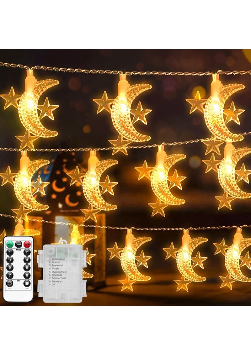 Ramadan Lights, 10M 80LED Ramadan Decorations Lights for Home, Wedding, Ramadan Lights Hanging Outdoor Indoor  - Image 1