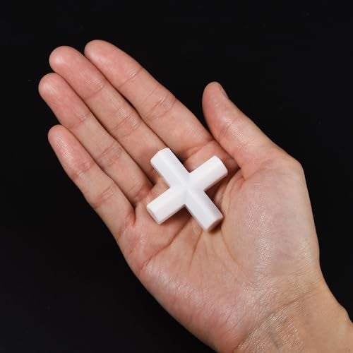 MECCANIXITY Magnetic Stirrer Mixer Stir Bar Rod Cross/Gear Shape Coating Magnet White for Laboratory 2in1 Set - Image 5