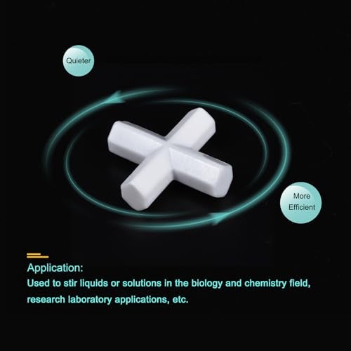 MECCANIXITY Magnetic Stirrer Mixer Stir Bar Rod Cross/Gear Shape Coating Magnet White for Laboratory 2in1 Set - Image 4