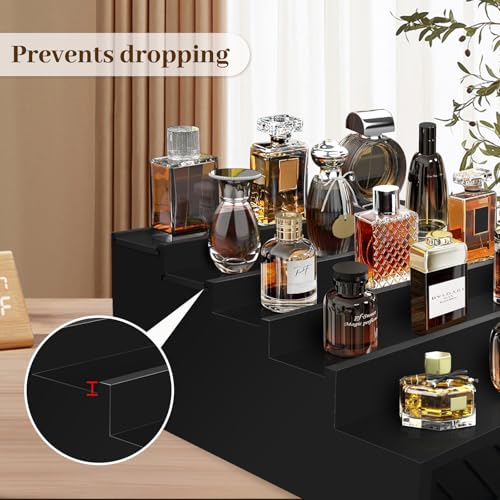 Ghguole Cologne Organizer for Men,5 Tier Wood Cologne Stand with Drawer and Hidden Compartment,Used to Storage or Display Watch,Jewelry,Perfume Organizer for Men - Image 5