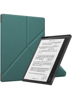 Kobo Elipsa 2E Solid Color Demation TPU Leather Smart Tablet Case Green