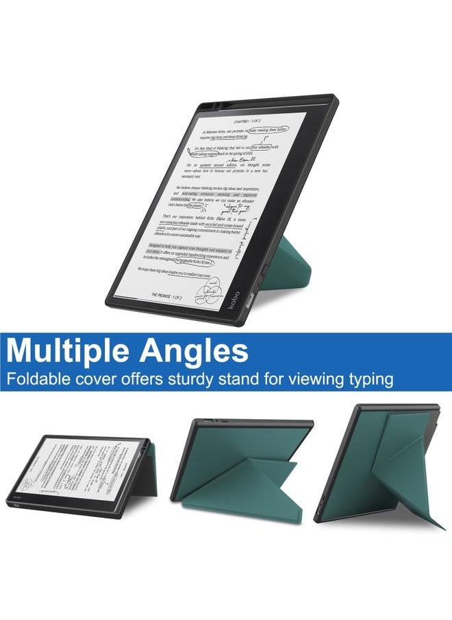 Green Tiger - Kobo Elipsa 2E Solid Color Demation TPU Leather Smart Tablet Case Green - Image 1