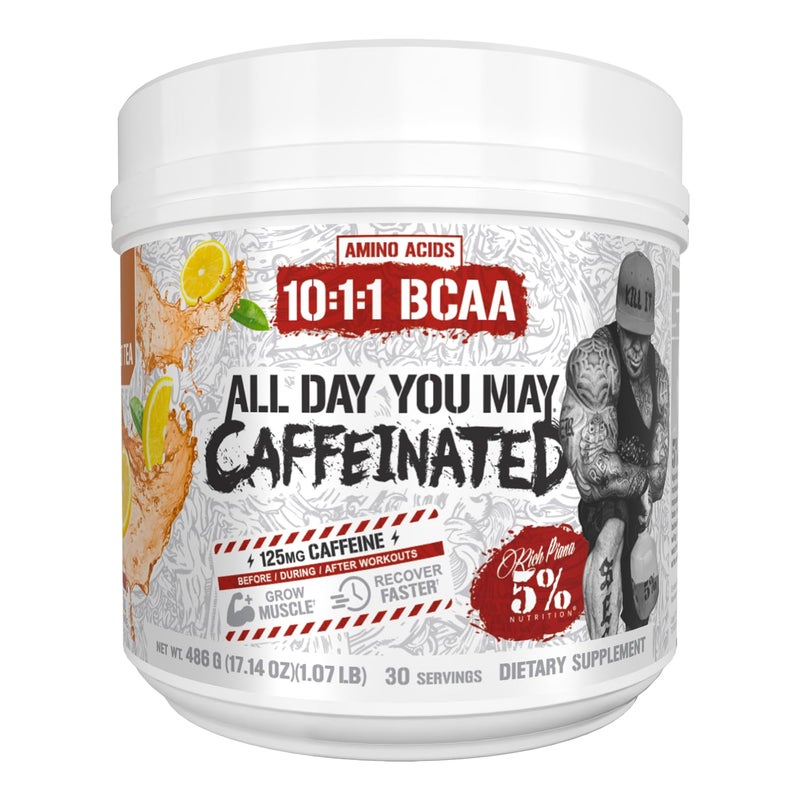 5% Nutrition 5 نوتريشن ريتش بيانا أول داي يو ماي مسحوق الطاقة BCAA المنشطة قبل التمرين الأحماض الأمينية الإلكتروليتات الترطيب التحمل الاستشفاء 163 أونصة 30 حصة شاي حلو جنوبي - Image 3