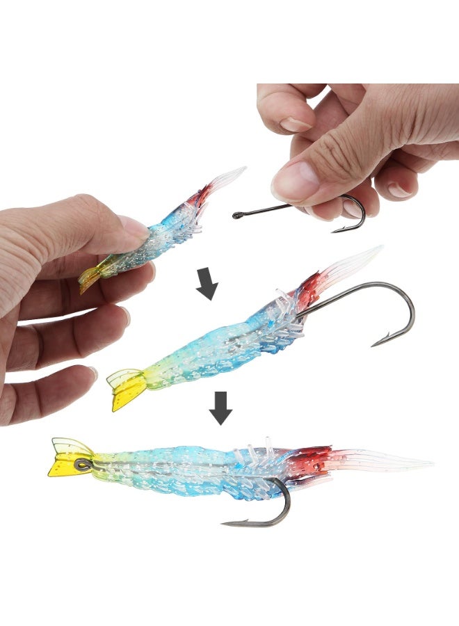 10pcs Soft Baits for Shrimp Baits Soft Silicone Shrimp Fishing Lure Artificial Bait Fishing Hooks Jigs with Hooks for Trout Bar Salmon - Image 4
