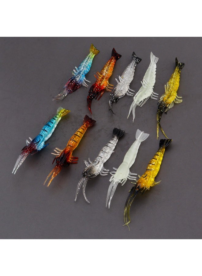 10pcs Soft Baits for Shrimp Baits Soft Silicone Shrimp Fishing Lure Artificial Bait Fishing Hooks Jigs with Hooks for Trout Bar Salmon - Image 3