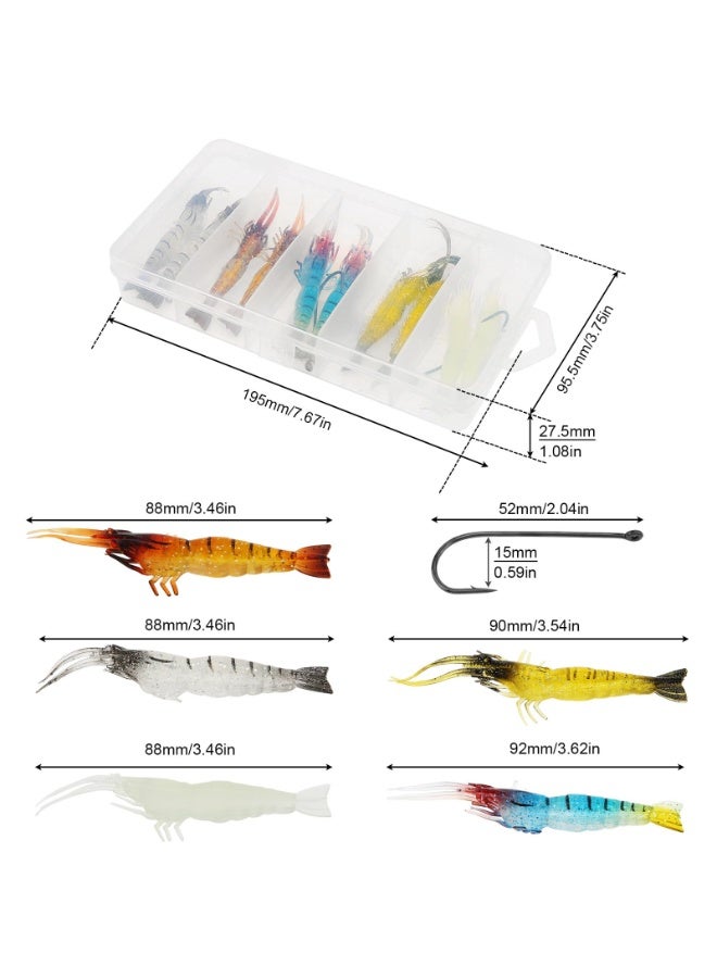 10pcs Soft Baits for Shrimp Baits Soft Silicone Shrimp Fishing Lure Artificial Bait Fishing Hooks Jigs with Hooks for Trout Bar Salmon - Image 5