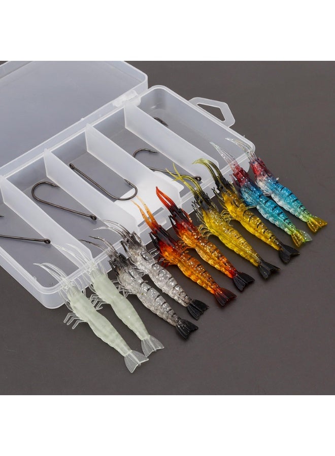 10pcs Soft Baits for Shrimp Baits Soft Silicone Shrimp Fishing Lure Artificial Bait Fishing Hooks Jigs with Hooks for Trout Bar Salmon - Image 1