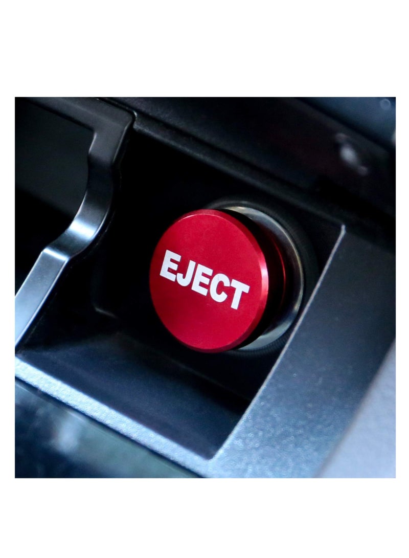 Excefore Cigarette Lighter Plug Cover, Dustproof Plug for Car Cigarette Lighter, Aluminum Button Decorations Plug Cover, Fits Vehicles with Standard 12 Volt Power Source Cigarette Lighter Plug (Red/Eject) - Image 5