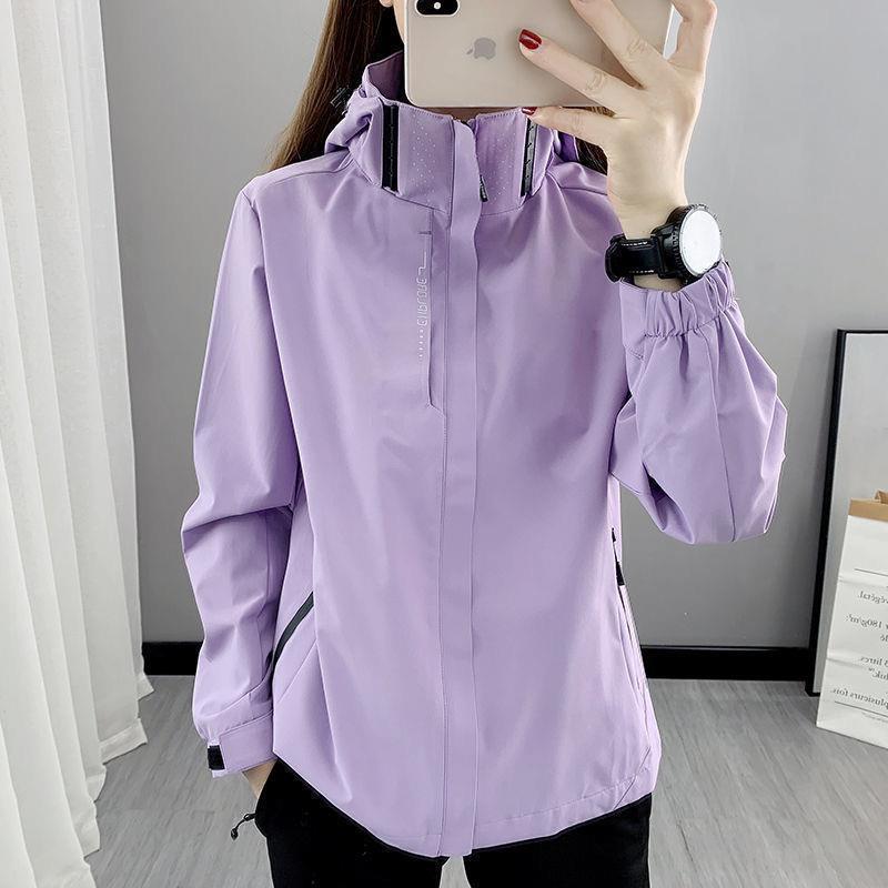 Generic Spring Autumn Korean Style Lightweight Womens Windbreaker creamy-white-Spring and Autumn - Image 2