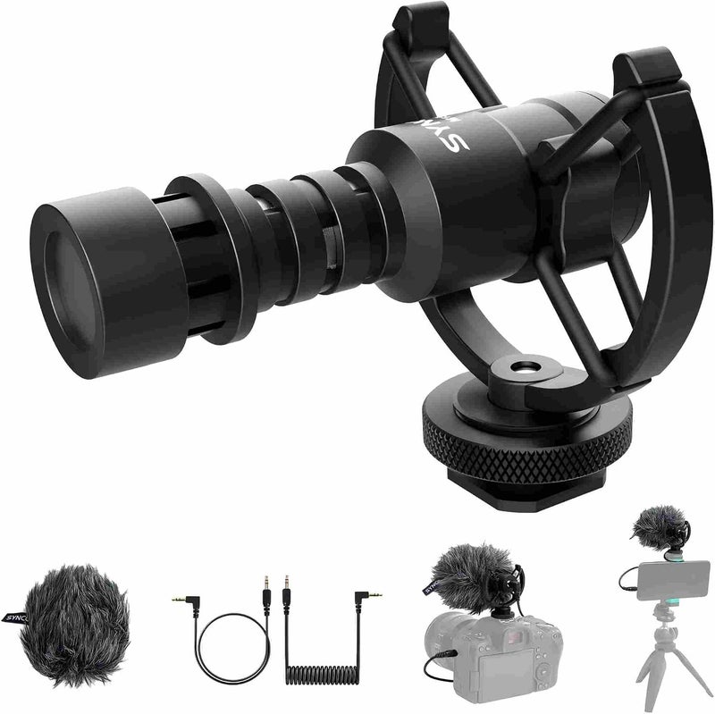 Moman M1S External Shotgun Microphone, Cardioid Shotgun Microphone for DSLR Video Cameras, Mobile Phones, Camera Video DSLR External - Image 1
