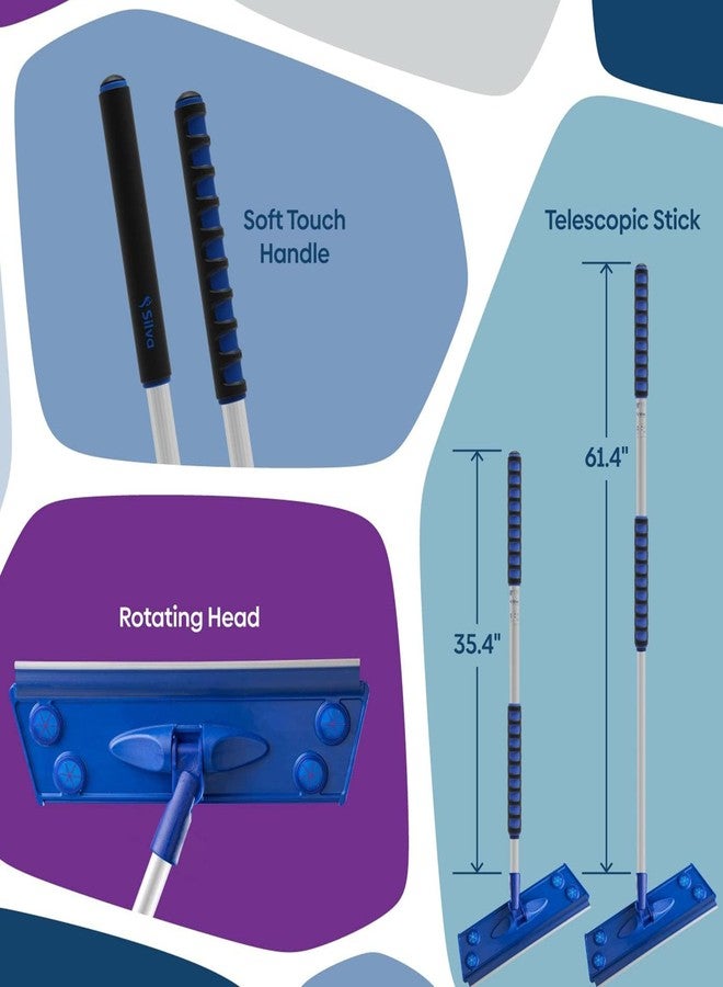 Silva Microfiber Mop Set with Re-usable Microfiber Pads(Wet/Dry/Wall) | 360-Rotating Mop Head | Sturdy, Extra Long, and Adjustable Mop Pole | Ergonomic Soft-Sponge Handle - Image 5
