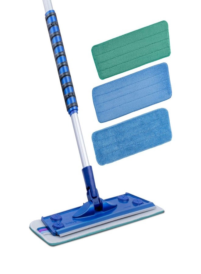 Silva Microfiber Mop Set with Re-usable Microfiber Pads(Wet/Dry/Wall) | 360-Rotating Mop Head | Sturdy, Extra Long, and Adjustable Mop Pole | Ergonomic Soft-Sponge Handle - Image 1