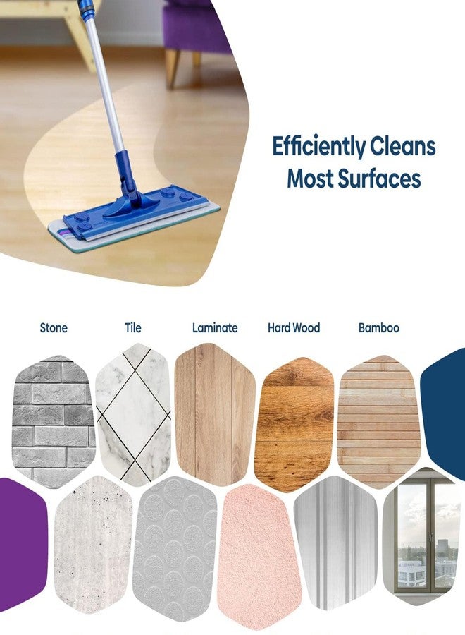 Silva Microfiber Mop Set with Re-usable Microfiber Pads(Wet/Dry/Wall) | 360-Rotating Mop Head | Sturdy, Extra Long, and Adjustable Mop Pole | Ergonomic Soft-Sponge Handle - Image 2