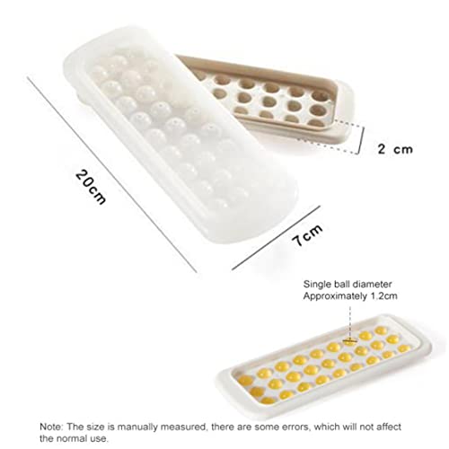 MEZON 27 Grids Ice Ball Mold DIY Round Ice Cubes Maker Tray with Lid for Kitchen Bar Beer Cocktails Whiskey Water (Random Color) (Pack of 1) - Image 2