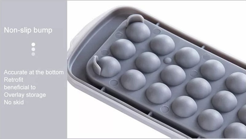 MEZON 27 Grids Ice Ball Mold DIY Round Ice Cubes Maker Tray with Lid for Kitchen Bar Beer Cocktails Whiskey Water (Random Color) (Pack of 1) - Image 5