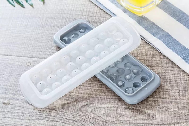 MEZON 27 Grids Ice Ball Mold DIY Round Ice Cubes Maker Tray with Lid for Kitchen Bar Beer Cocktails Whiskey Water (Random Color) (Pack of 1) - Image 3