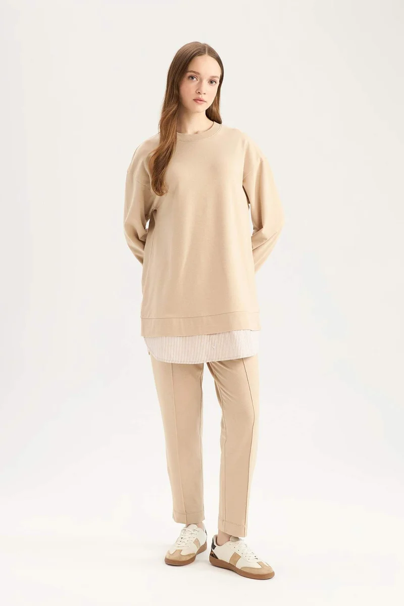 ديفاكتو Harem Thin Sweatshirt Fabric Trousers