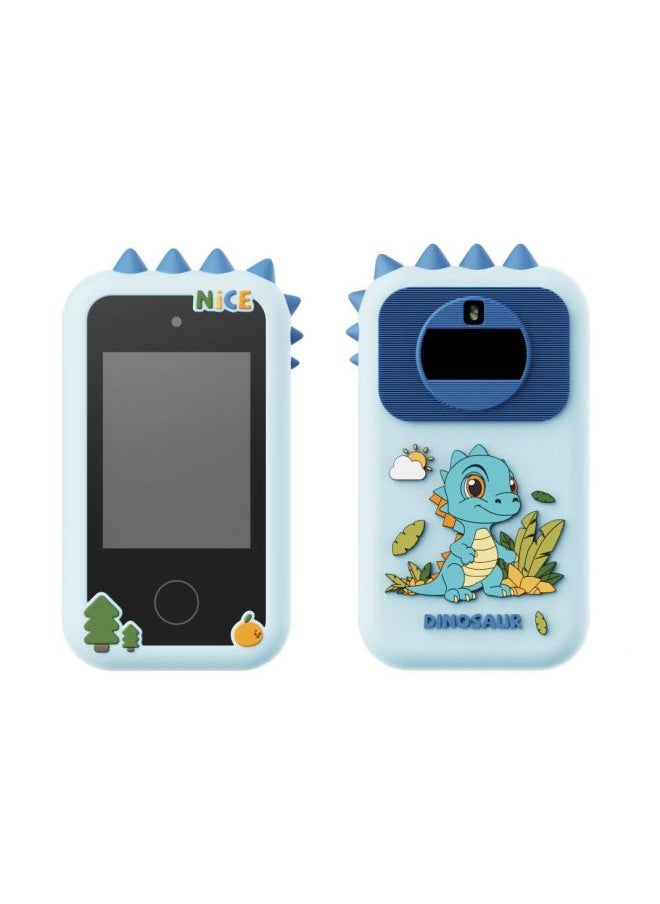 HD Photo Video SLR Camera Children's Digital Multi-function Large Screen Mobile Phone Camera Gifts-Color:Dinosaur Blue-1  - Image 1