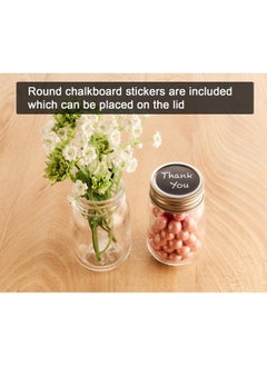 Hayley Cherie Hayley Cherie 2.5 oz Glass Mason Jars with Metal Lids,12 Pack, Airtight, Small Favor Bottles with Chalkboard Labels for Weddings, Decoration, Parties, DIY, Spices, Baby Shower, Gifts, Candy  - Image 3