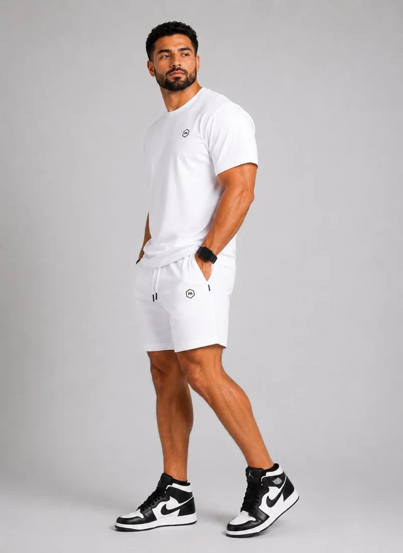 Prima Ace Men's Set Top & Short Lifestyle Premium White