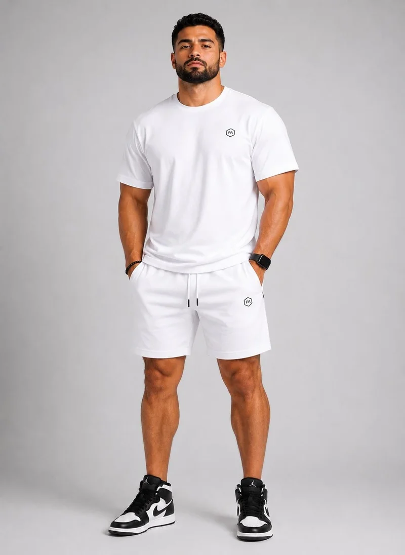 Prima Ace Men's Set Top & Short Lifestyle Premium White