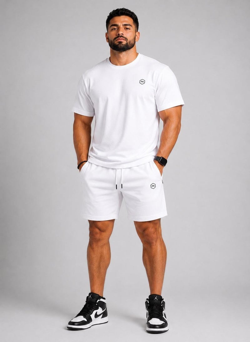 Prima Ace Men's Set Top & Short Lifestyle Premium White - Image 2