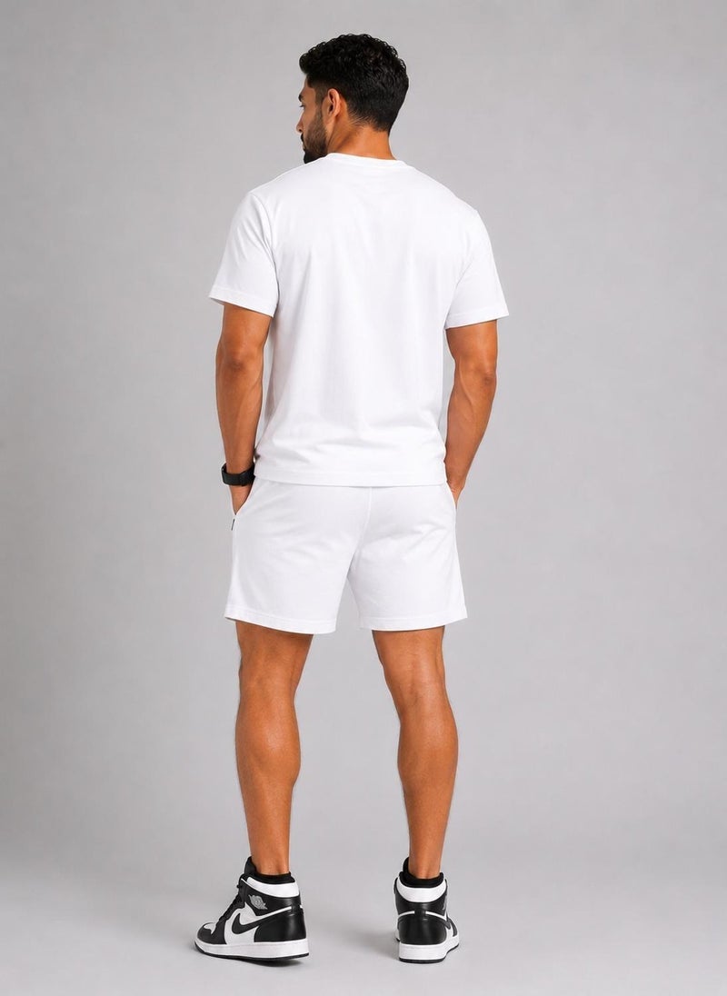 Prima Ace Men's Set Top & Short Lifestyle Premium White - Image 3