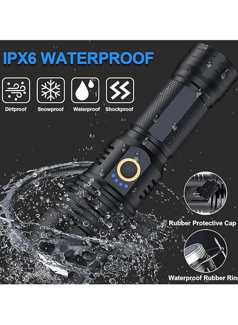 P90 Super Light Rechargeable Flashlight 90000 High Lumens, High Power Led Flashlight, XHP70.2 Powerful - Image 3