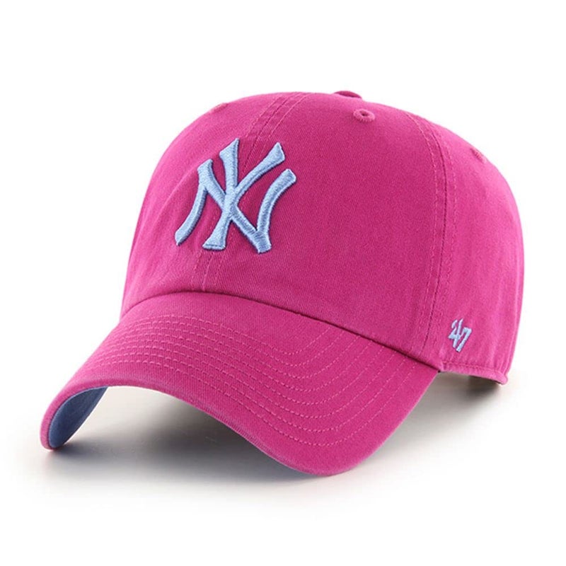 47 New York Yankees Ballpark Clean Up Dad Hat Baseball Cap - Orchid Pink One Size - Image 1