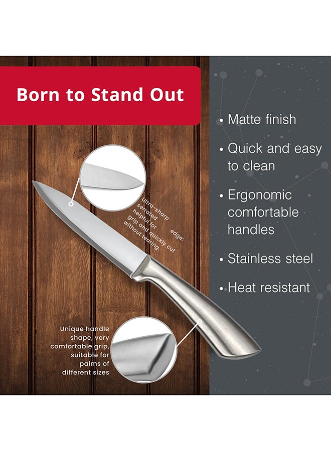 Feelings Stainless Steel Knife Heavy-Duty Meat & Vegetable Chopper with Ergonomic Handle Size 13 cm (KQ0809) - Image 3