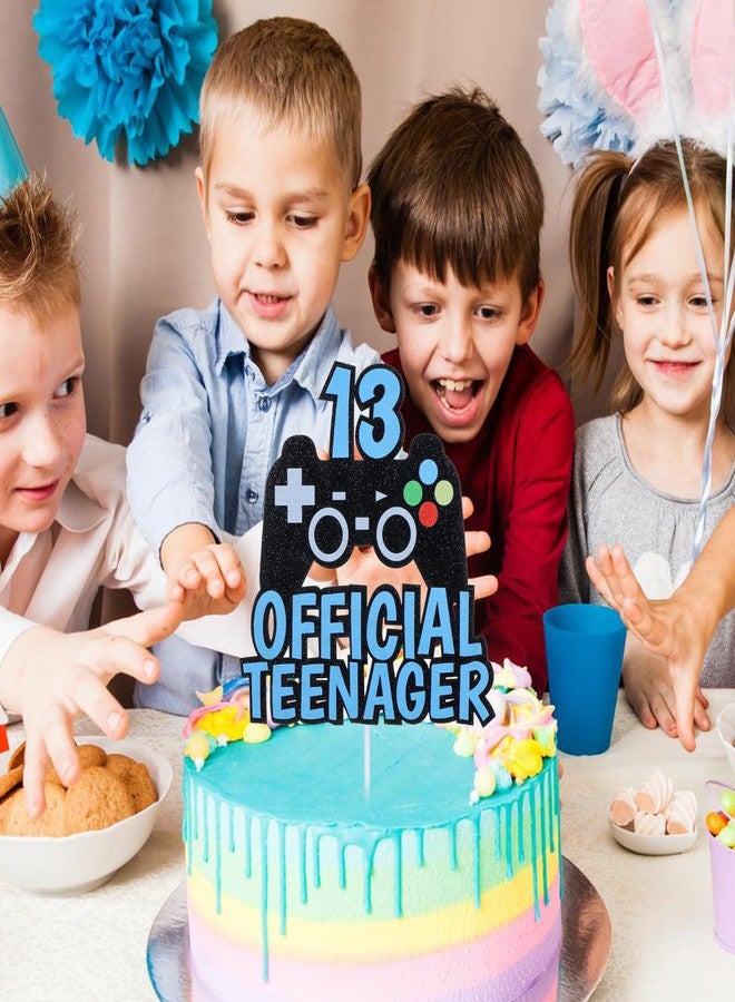 زينة كعكة عيد ميلاد لعبة الفيديو الثالث عشر، زينة عيد ميلاد الأولاد الثالث عشر، زينة كعكة رسمية للمراهقين، زينة كعكة على شكل وحدة تحكم ألعاب للحفلات، زينة كعكة لعبة فيديو - Image 4