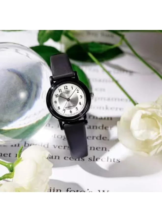 CASIO Women's Analog Display Watch With Black Leather Strap - LQ-139AMV-7B3