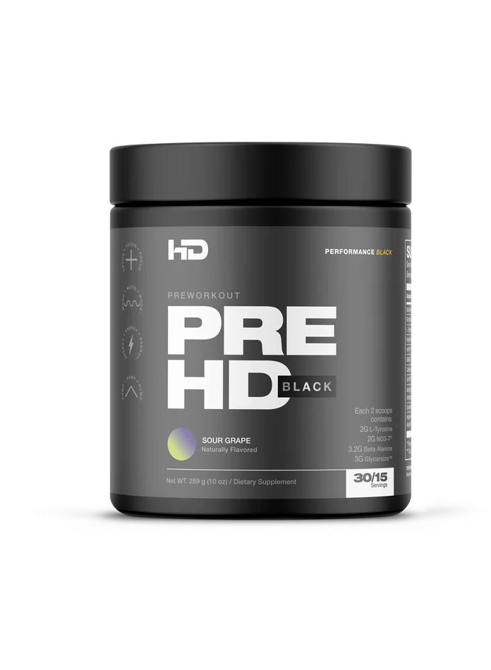HD Muscle Pre workout Black (Sour Grape) 305g 30 servings