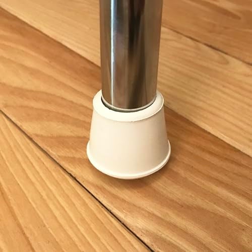 Soft Touch SoftTouch 4 Pack Non-Slip Round Rubber Leg Tip Floor Protectors – 1" Inner Diameter for Chairs, Stools & Tables - Reduce Noise & Prevent Scratches – White - Image 4