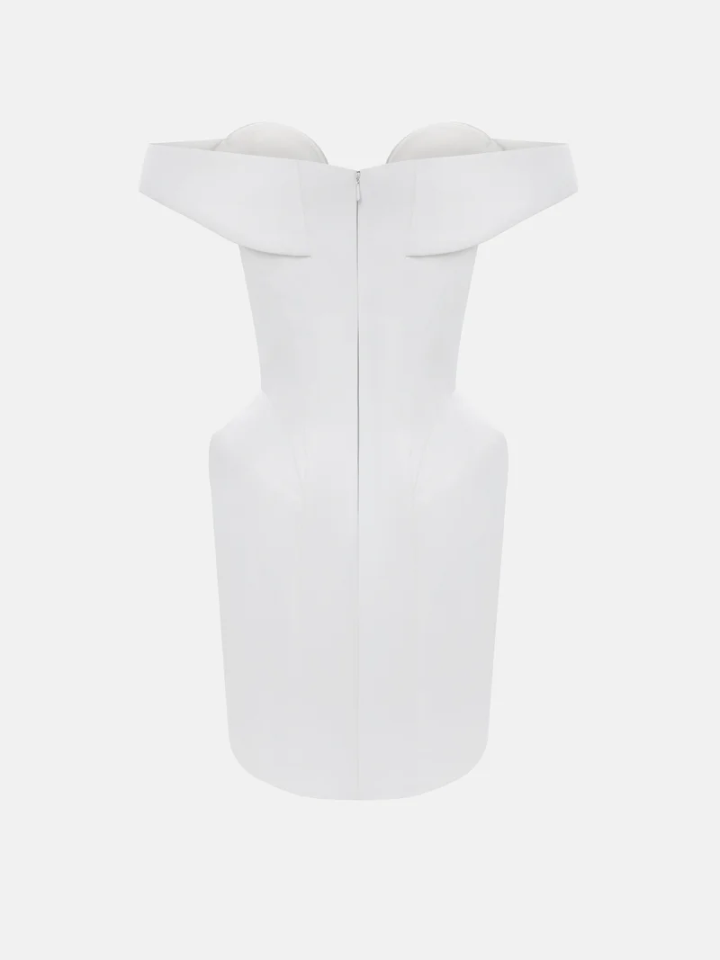 Lichi  Complex-cut mini dress with open shoulders for Women | Best Price UAE