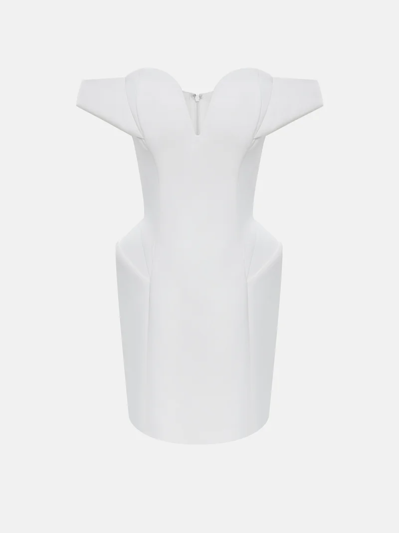 Lichi  Complex-cut mini dress with open shoulders for Women | Best Price UAE