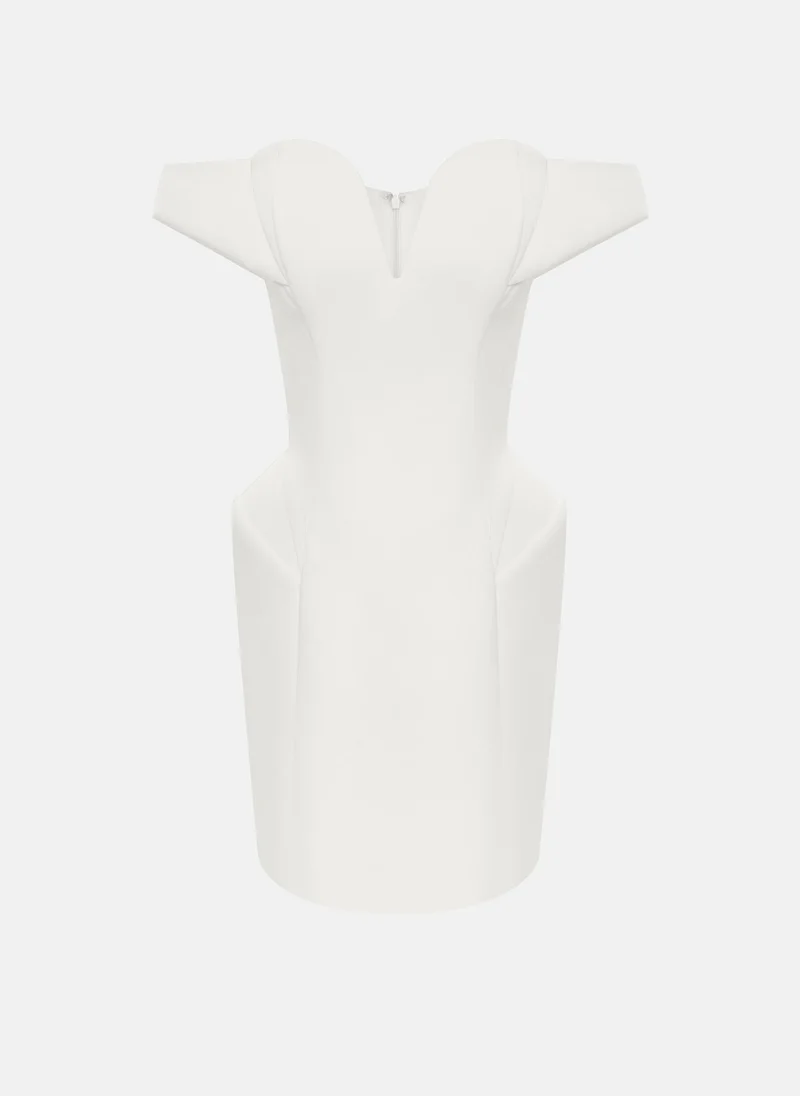 Lichi  Complex-cut mini dress with open shoulders for Women | Best Price UAE