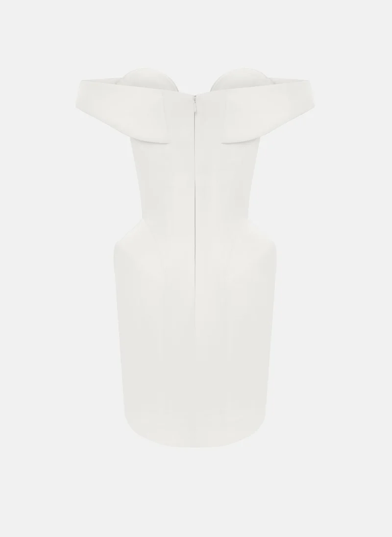 Lichi  Complex-cut mini dress with open shoulders for Women | Best Price UAE