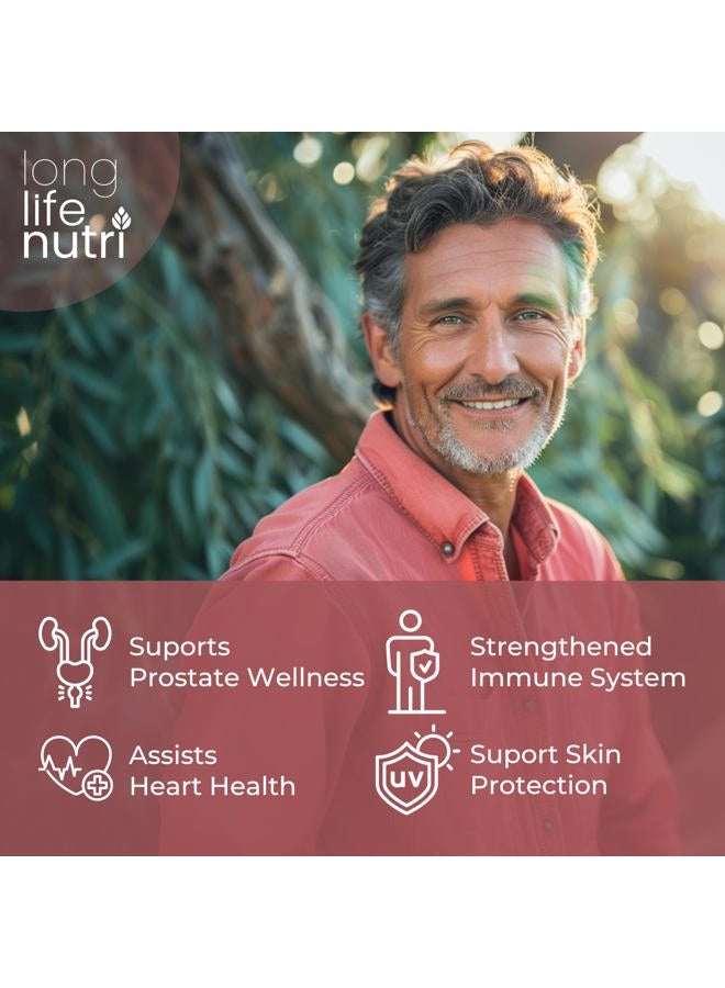 LongLifeNutri Lycopene 50mg 180 Vegetarian Capsules | Supplement Health | Natural Tomato Extract Non-GMO | Pure Powder - Image 4