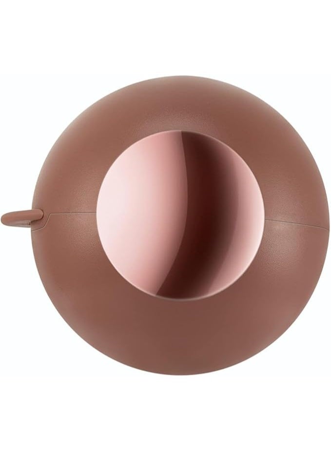 كرة لاصقة لإزالة الوبر والشعر – ليفة جل قابلة لإعادة الاستخدام، رولر صغير محمول للسفر، لإزالة الوبر والشعر عن الملابس، الأثاث والسيارة، مضاد للغبار (بني) - Image 2