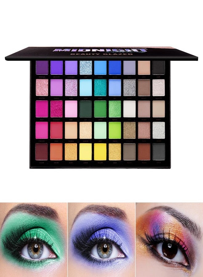 MYUANGO Bold Dimensions Eyeshadow Palette - 45 Shades of Matte, Shimmer, and Glitter in Purple, Green, Yellow, Pink, and Grey - High-Pigment, Long-Lasting, Waterproof - Blendable Formula - Image 1